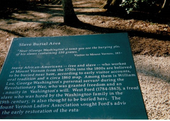 Plaque at Mount Vernon in honor of West Ford